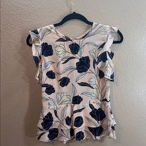 Banana republic flower print blouse
